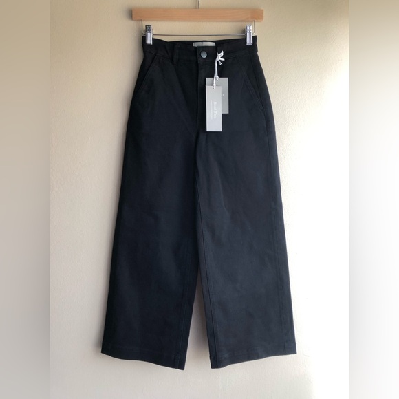 Everlane Pants - Everlane The Wide Leg Crop Pants Size 00 Black